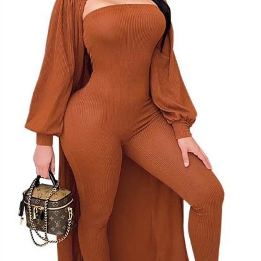 Carmel Sleeveless Bodysuit with Full length Jacket